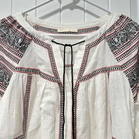 Maje Long Sleeve Bohemian Peasant Blouse - Picture 2 of 8